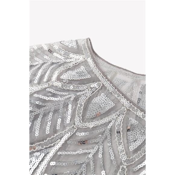 1920s Shawl Wraps Sequin Beaded Evening Cape Bridal Shawl - Picture 7 of 7